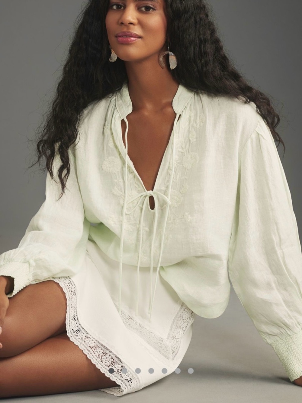 Anthropologie Linen Long Sleeve blouse
